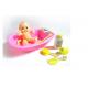 Bathing baby doll with a baby bath tub, large ducklings