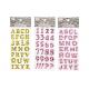 Glitter Letter Alphabet Kids Sticker Printing Surface High Glossy