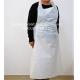 Flat Protection White Color Disposable Medical Aprons 0.01-0.1mm Thickness