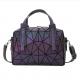 Women Lingge Handbag With Luminous Color Changing And Fashionable Dazzling Diamond Shaped Crossbody Bag