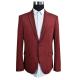 Dark Red Mens Slim Fit Suit Blazer Knitted Fabric Bespoke Latest Designs