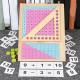 Geometric 30.5cm Wooden Counting Board Number Puzzle Board