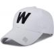 Baseball Cap Style White Embroidered Logo Cap With Logo Adjustable Strap Closure
