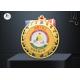 Round Color Painting Zinc Alloy Star Medal 76.2*3MM