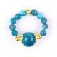 4MM Apatite Small Bead Healing Energy Crystal Round Stretch Bead Ring For Daily