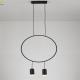 Acrylic Home/Hotel Metals Art Baking Paint Black LED Nordic Pendant Light