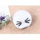 White Color Moon Shaped Ladies Evening Clutch Bags Customized Cute Face Printed