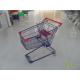 Safety Plastic 75L Retail Wire Shopping Cart  With Easy Pushing Handle