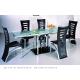 2100mm Length Frosted Glass Dining Table With Extensible Design DT-881