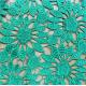 100% Polyester Chemical Lace embroidery Fabric with Green Color