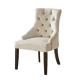 White Leather Tufted High Back Dining Chair , Hotel Upholstered Dining Chairs Sillas De Dise