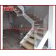 Double Steel Plate Staircase VK20S Tread beech ,Railing tempered glass, Handrail b eech Stringer,carbon s