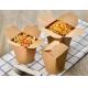 Eco-friendly Food Grade Brown Paper Material Disposable Noodle Pail Spaghetti