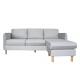Timber Legs Modular Fabric Sofa Reversible Ottoman Modular Fabric Couch