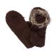 Polyester Indoor Lounge Aloe Infused Spa Socks Brown Knitted Slipper