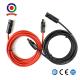 Black And Red 3 Metres / 10 Feet 4mm2 Solar Panel Cable Extension With Connectors