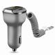 5V 3.1A Fast Car Charger Silver Colour 2 USB Ports With Cable For Mobile Phone