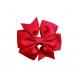Grosgrain Material Hair Bow Ribbon Red With Customized Printed Logo