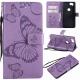 Pixel 2 Embossing 3D Butterfly Leather Bracket Stand Wallet Case with wristlet strap