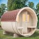 Smartmak 4 - 6 Persons Outdoor Basic Wood Barrel Sauna With Electric Sauna Stove