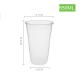 Custom printed clear transparent disposable PP plastic leakproof milk tea cold cup reusable