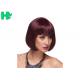 Straight Black Root White Short Synthetic Wigs Bob Style Wigs With Long Lifetime
