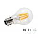 Cold White E27 5500K 6W Dimmable LED Filament Bulb For School / Hospital