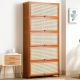 Customized Slim Bamboo Wooden Shoe Cubby Storage Cabinet