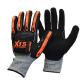 13 HPPE Knitted Cut Resistant Mechanic Gloves with Sandy Nitrile Coating CE EN388 4543
