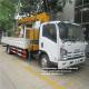Isuzu 700p 190hp 5 ton lorry truck mounted hydraulic telescopic boom cranes