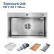 Bar Topmount Stainless Steel Kitchen Sink Cabinet 16 Gauge 70x45