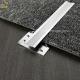 Self Adhesive Metal Carpet Transition Strip Shiny Silver With Grippers
