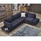 Latest Living Room Blue Fabric Pictures of Sofa Designs  AW-1633