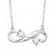 YASVITTI 925 Sterling Silver Infinity Heart Necklace High Quality Cubic Zircon Luxury Women Necklace Jewelry Wholesale