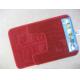 Washable scarlet extra long Microfiber Bath Mat with non-skid latex backing OBM-003