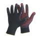 15guage Nylon Spandex Shell Nitrile Gloves Coated with Microfine Foam and Nitrile Dots