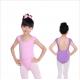Girl's lycra backless shortsleeve ballet dance leotard with pink and lavender color JQ-551
