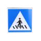 Flashing 11.1V 5AH Solar Pedestrian Crossing Sign , Zebra Crossing Road Sign