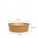 Dia 15cm 500ML 16OZ Recyclable Fast Packing Kraft Paper Bowl