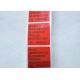 High Residue Multi Color Tamper Evident Security Labels With Custom Logo