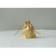 Small Gold / Silver Drawstring Gift Bags For Candy / Perfume Bottle