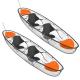 Crystal Double Composite Clear Plastic Kayak Florida Paddle Board Catamaran