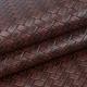0.6mm Embossed Packaging Leather Faux Knitted PVC Leather Big Mat Weave