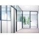 Aluminum Frame Acoustic Glass Partition Wall System 90mm Thickness For Offices
