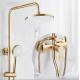 Nordic Light Luxury Shower Set Home Faucet Brass Brushed Gold Hot And Cold Pressurized Nozzle