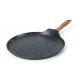 FDA Wooden Handle Round 4.5cm Marble Coating Fry Pan