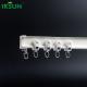 1.2mm White Bay Window Curtain Rail , Bendable Metal Curtain Track Noise Free