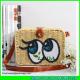 LDTT-013 big eyes rattan handbag fashion paper straw cosmetic shoulder bags