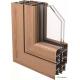 Wooden Grain Casement Aluminum Profile Windows With Great Feeling