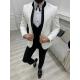 65% Polyester Mens Tuxedo Suit 32% Viscose 3% Lycra White Tuxedo Jacket